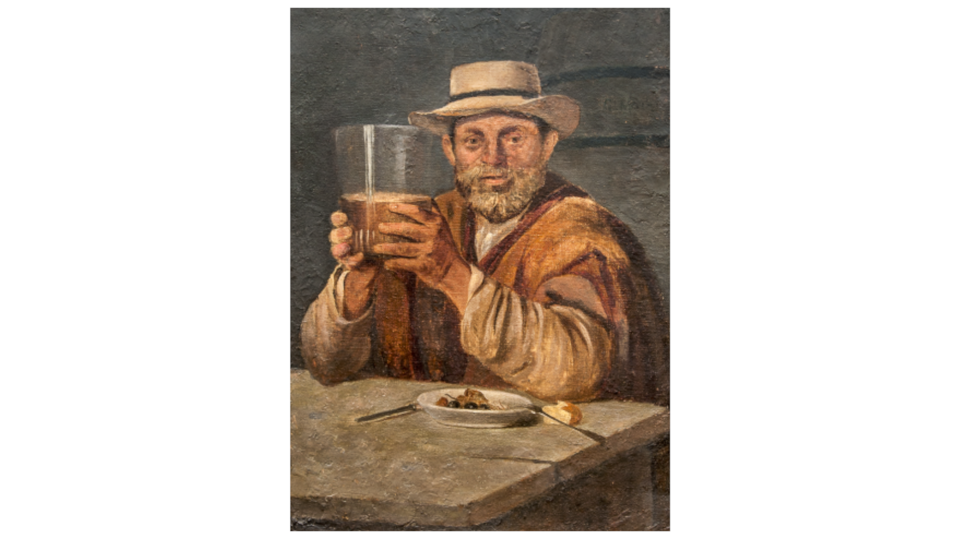 Hombre con vaso de chicha