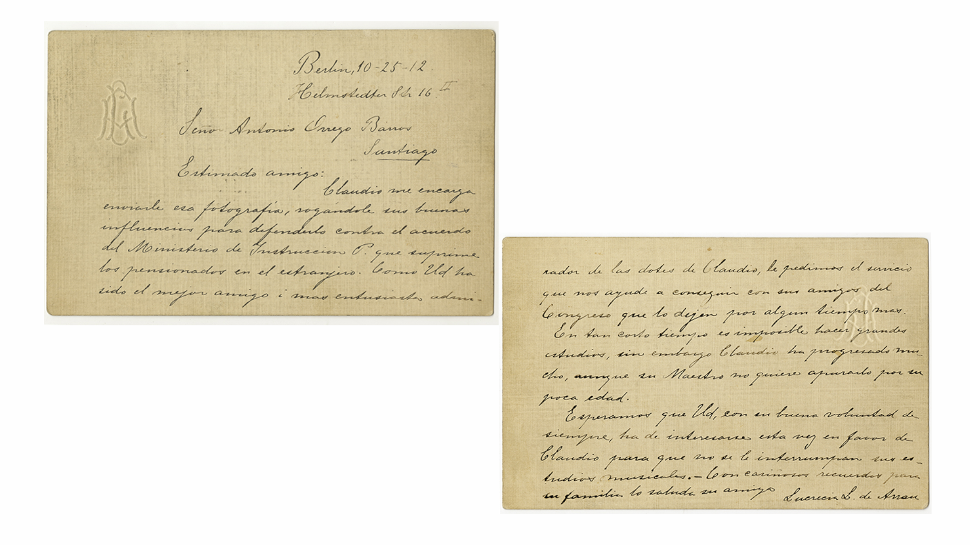 Carta de Lucrecia León