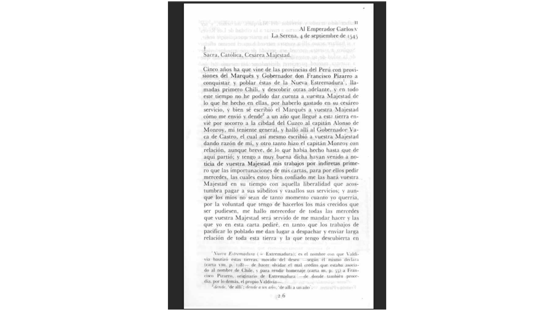 carta de Valdivia