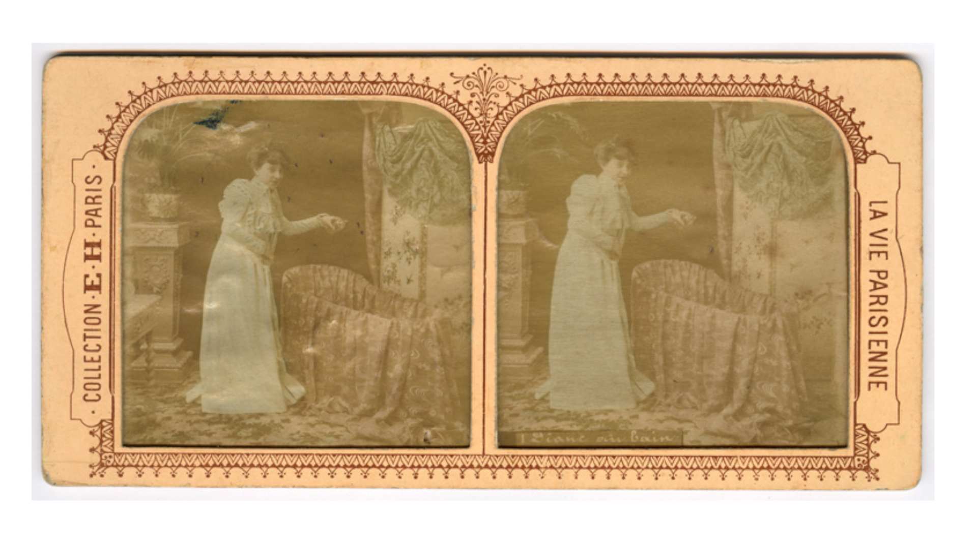 Mujer preparando su baño