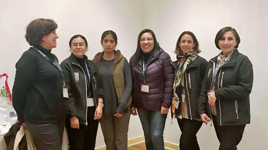 Lina Nagel, Iris Moya, Cecilia Huamán, Sonia Molina, Francisca del Valle y Lorena Cordero