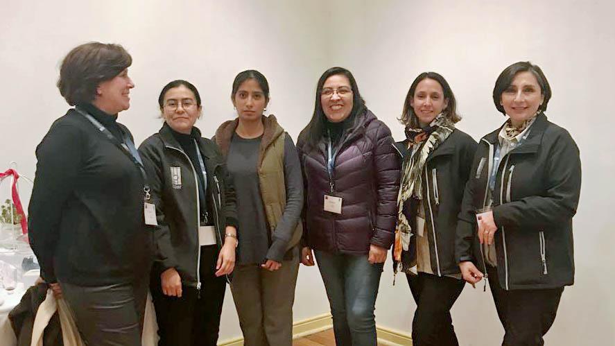 Lina Nagel, Iris Moya, Cecilia Huamán, Sonia Molina,  Francisca del Valle y Lorena Cordero