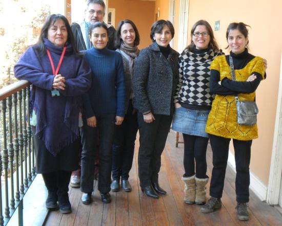 Varinia Varela, Iris Moya, Daniel Quiroz, Francisca del Valle, Lorena Cordero, María José Rodríguez y Patricia Muñoz