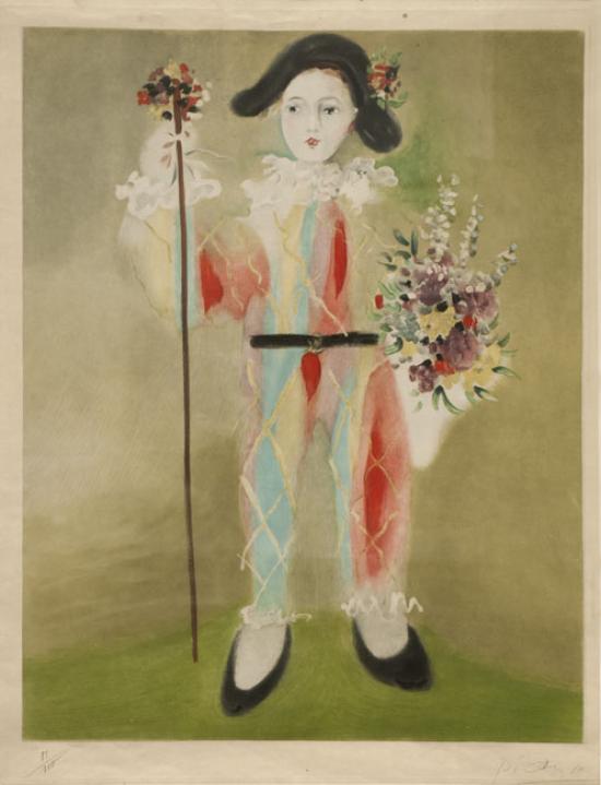 13-2605, Le Petit Pierrot aux Fleurs, Pablo Picasso